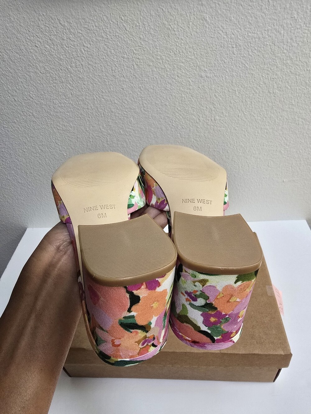 Nine West Gagen Pink Floral Slide - Picture 8 of 10
